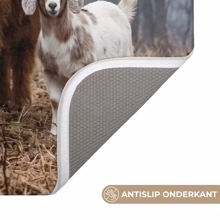 Badmat - Boerderijdieren - Groep - Mist - Natuur - Rustiek — 3