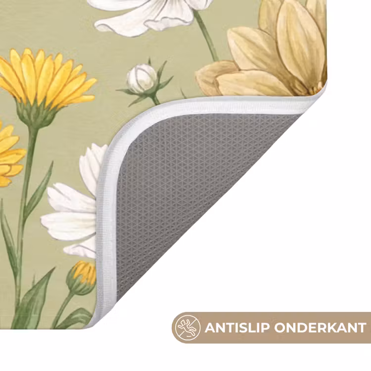 Badmat - Botanisch - Bloemen - Kleurrijk — 3