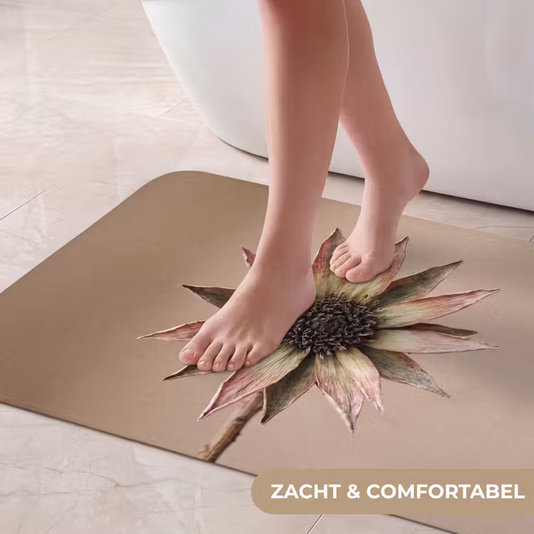 Badmat - Droogbloem - Protea - Vintage - Beige - Rustiek — 5