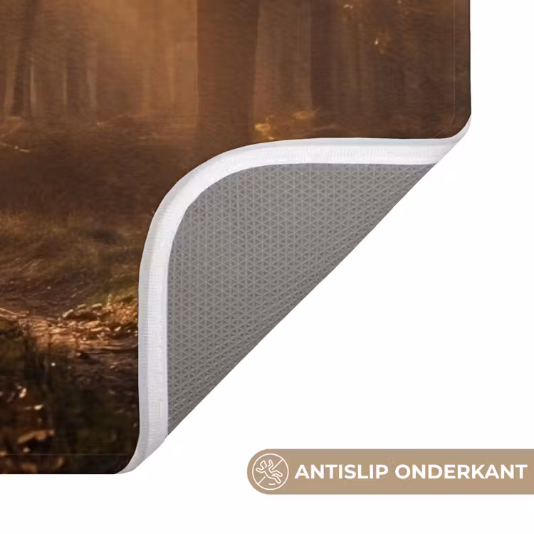 Badmat - Hert - Bos - Mistig - Natuur - Goud — 3