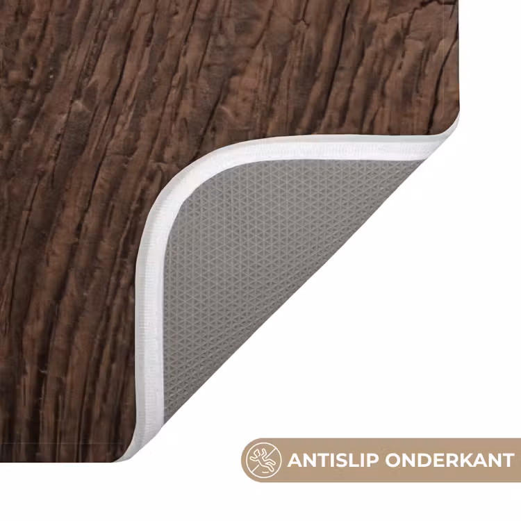 Badmat - Houtnerf - Textuur - Patroon - Bruin - Rustiek — 3