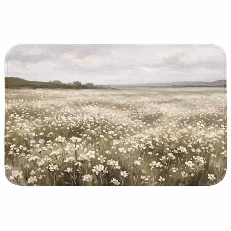 Badmat - Illustratie - Landschap - Wit — 1