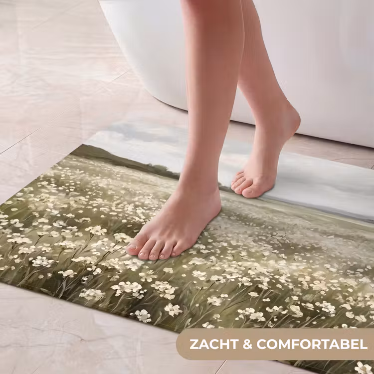 Badmat - Illustratie - Landschap - Wit — 5