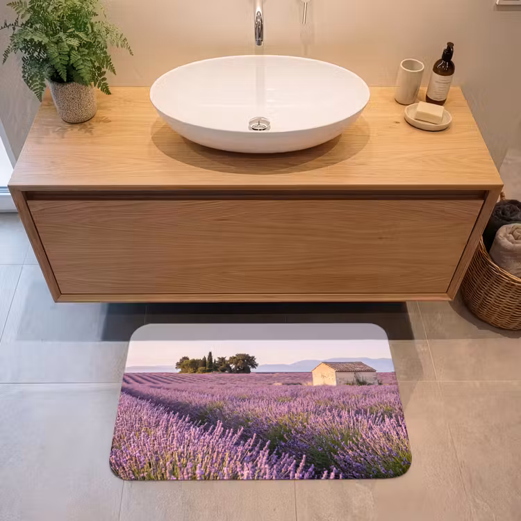 Badmat - Lavendel - Landschap - Sereen - Paars — 2