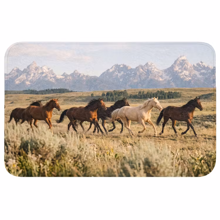 Badmat - Paarden - Kudde - Bergen - Vrijheid - Wild — 1
