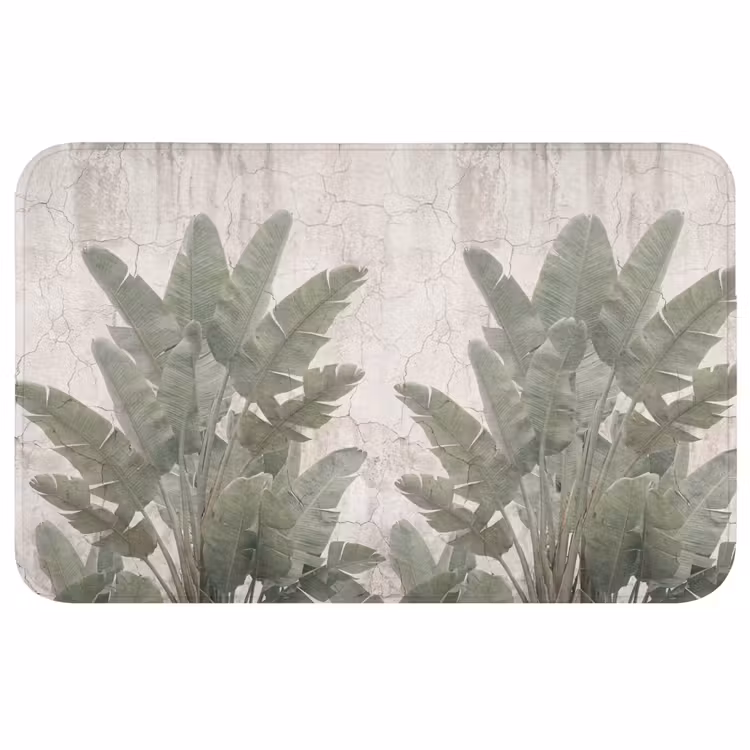 Badmat - Bananenbladeren - Beton - Groen — 1