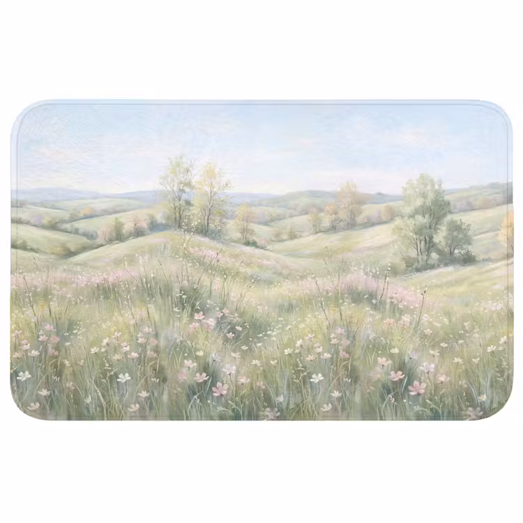 Badmat - Bloemen veld - Bloemen - Groen — 1