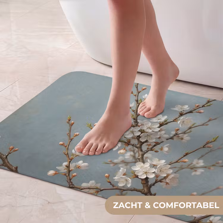 Badmat - Botanisch - Stilleven - Blauw — 5