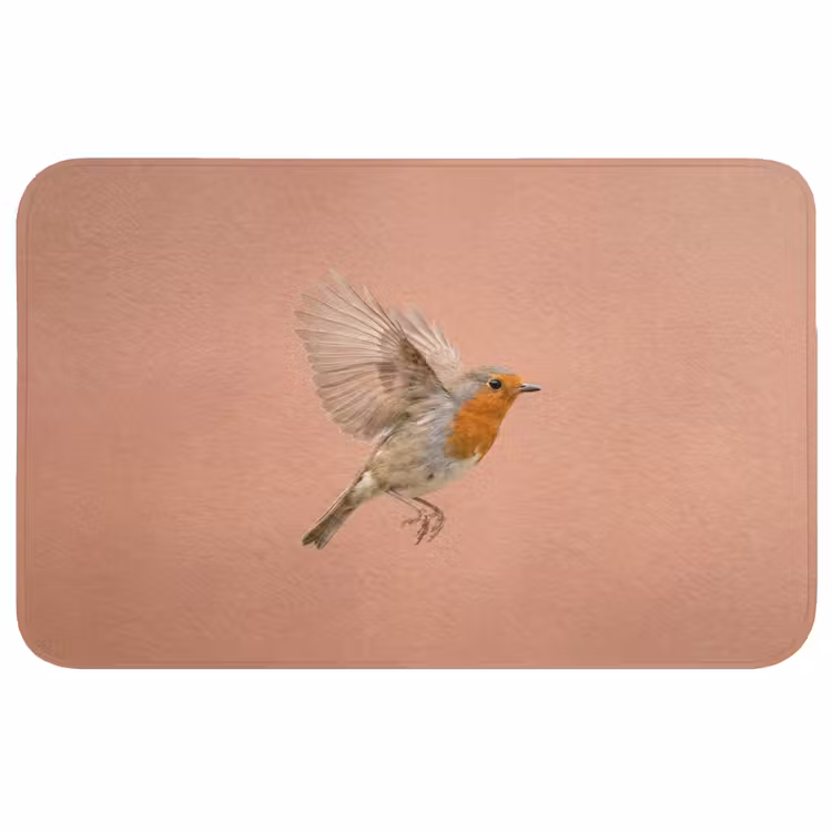 Badmat - Roodborst - Natuur - Roze — 1