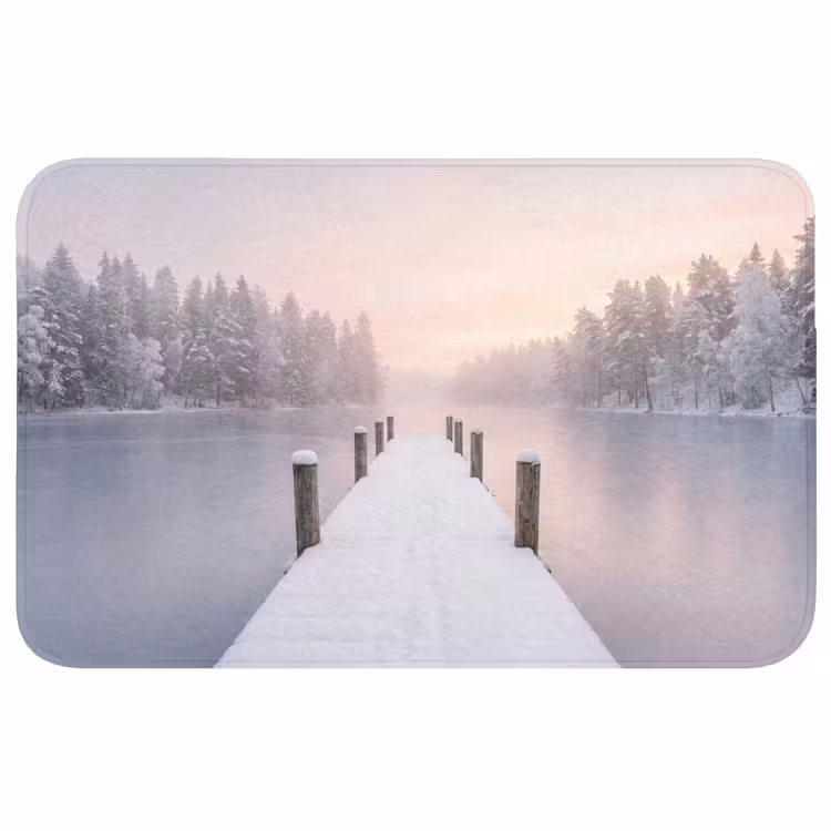 Badmat - Steiger - Meer - Mist - Winter - Serene — 1