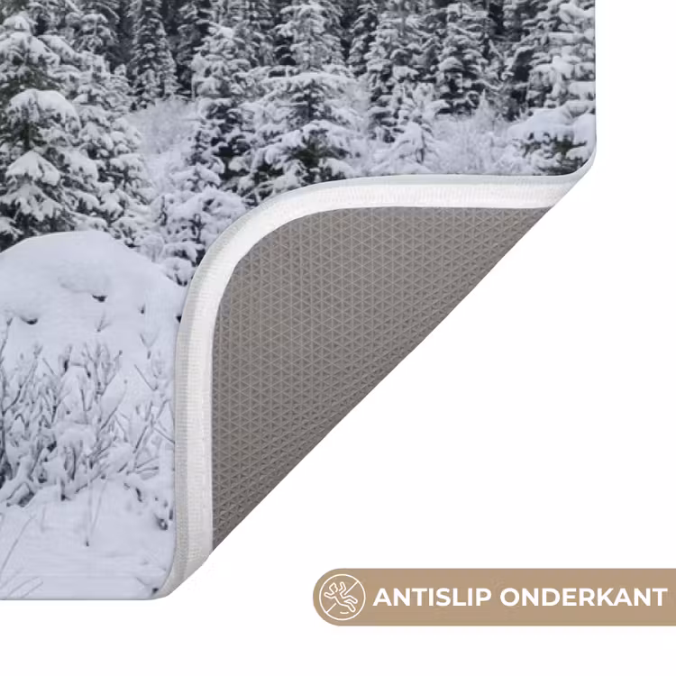 Badmat - Weg - Bergen - Sneeuw - Naaldbos - Avontuurlijk — 3