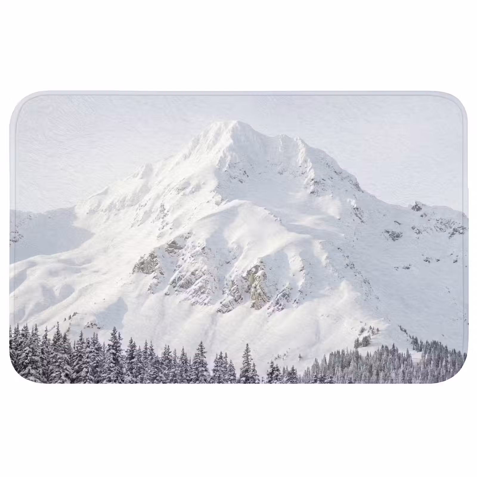 Badmat - Berg - Sneeuw - Winter - Natuur - Wit — 1