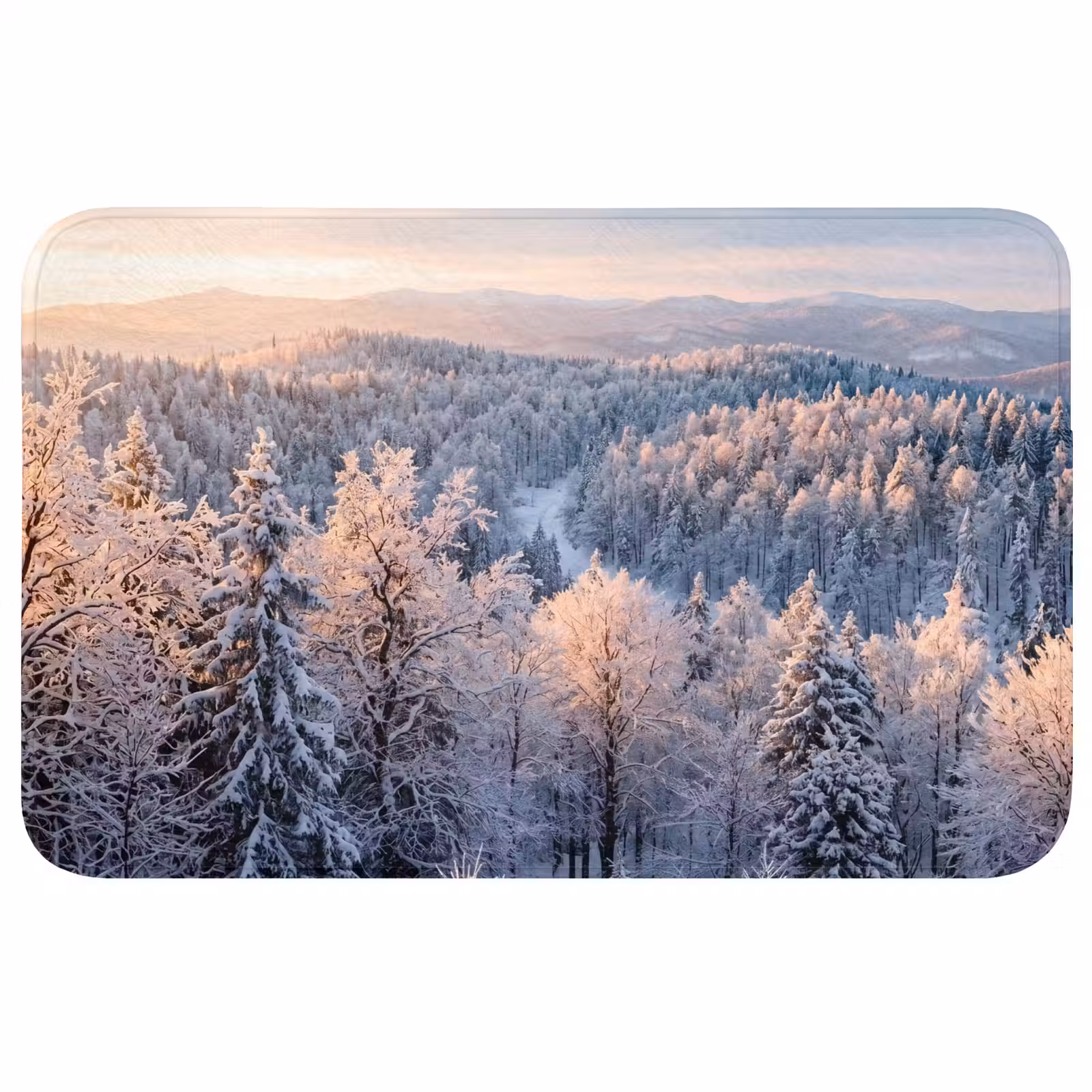 Badmat - Bos - Bergen - Goud - Winter - Warm — 1