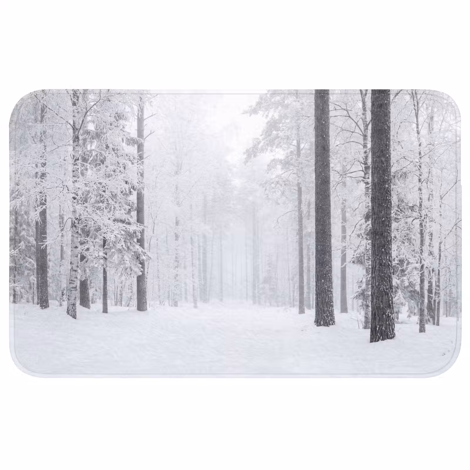 Badmat - Bos - Sneeuw - Pad - Winter - Stilte — 1