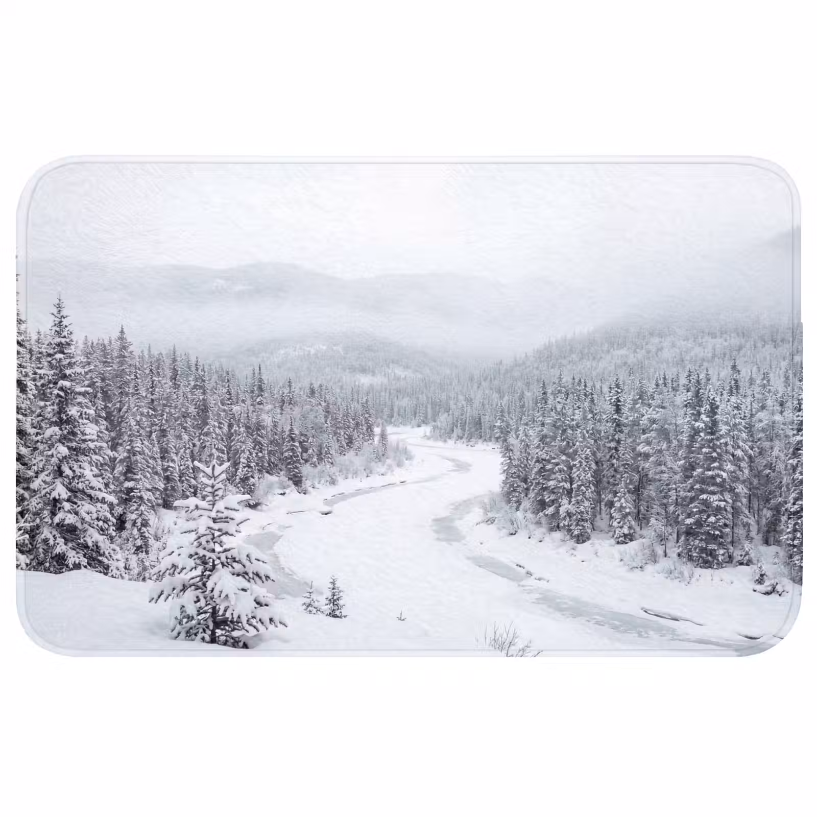 Badmat - Rivier - Bevroren - Landschap - Winter — 1