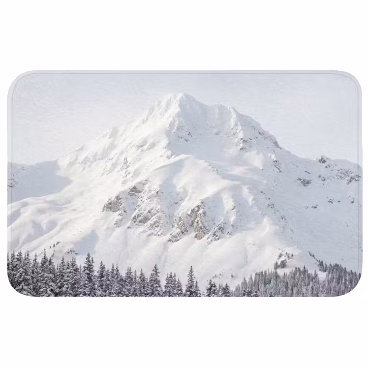 Badmat - Berg - Sneeuw - Winter - Natuur - Wit — 1