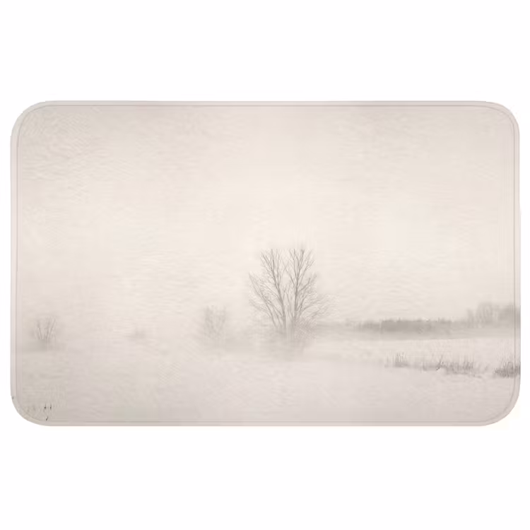 Badmat - Boom - Mist - Sneeuw - Winter - Minimalistisch — 1