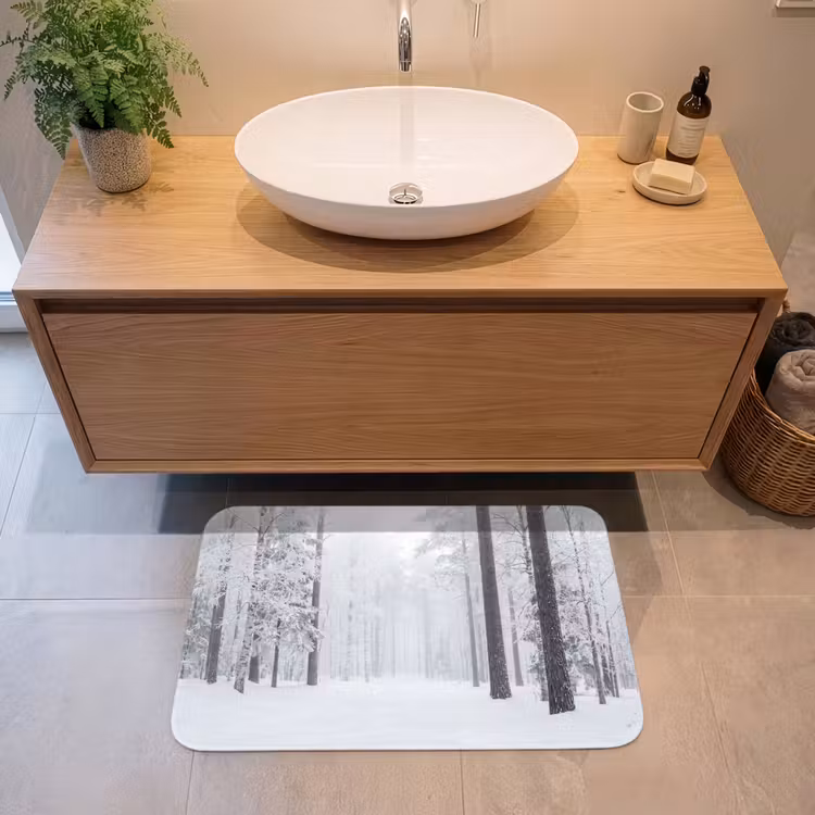 Badmat - Bos - Sneeuw - Pad - Winter - Stilte — 2