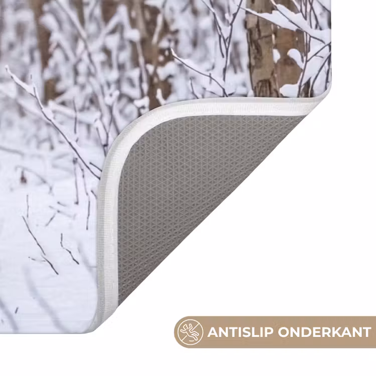 Badmat - Hert - Winter - Bos - Natuur - Wit — 3