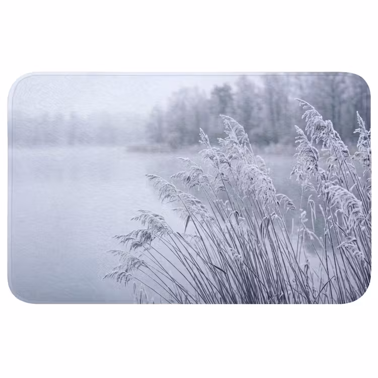 Badmat - Riet - Bevroren - Winter - Natuur — 1