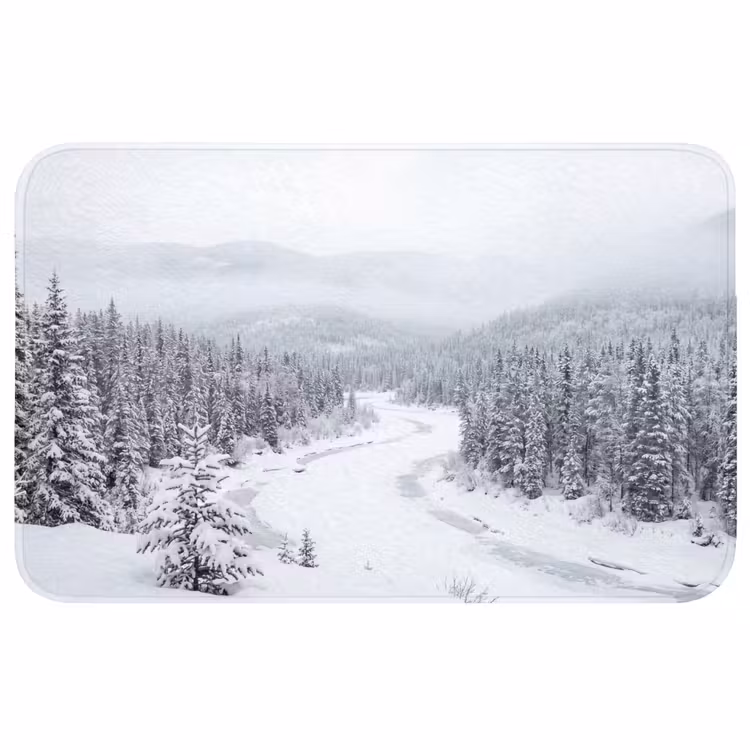 Badmat - Rivier - Bevroren - Landschap - Winter — 1