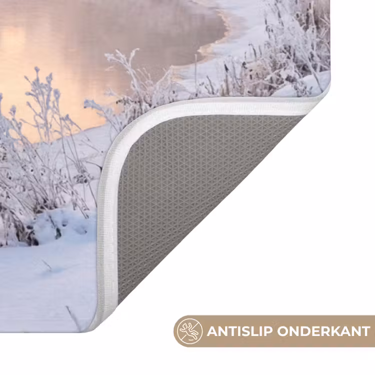 Badmat - Rivier - Winter - Landschap - Sneeuw - Zonsopgang — 3