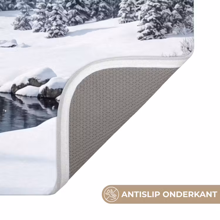 Badmat - Sneeuwlandschap - Bergen - Rivier - Winter — 3
