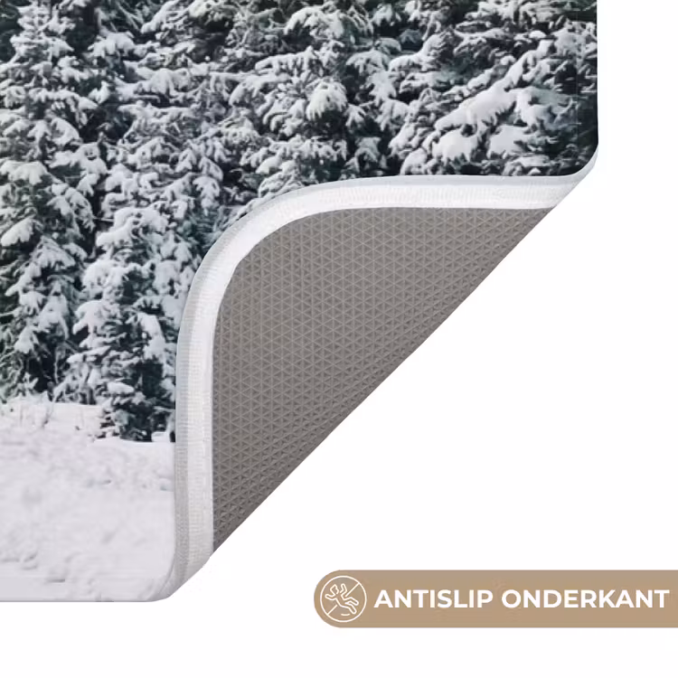 Badmat - Weg - Sneeuw - Naaldbos - Winter - Avontuurlijk — 3