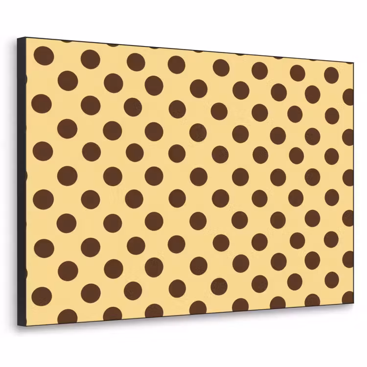 Art Frame - Polka Dot - Stippen - Retro - Geel - Bruin — 1