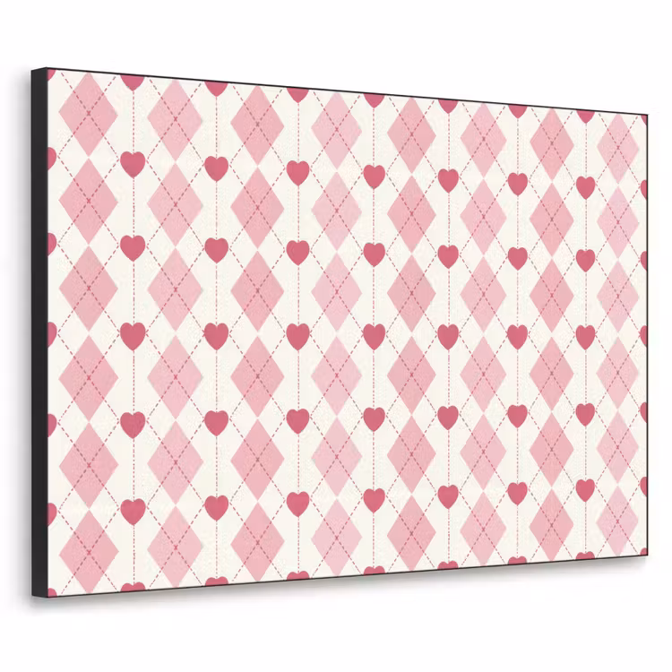 Art Frame - Ruiten - Klassiek - Roze - Wit — 1