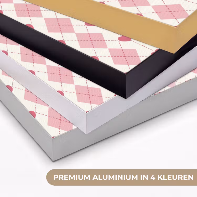 Art Frame - Ruiten - Klassiek - Roze - Wit — 5