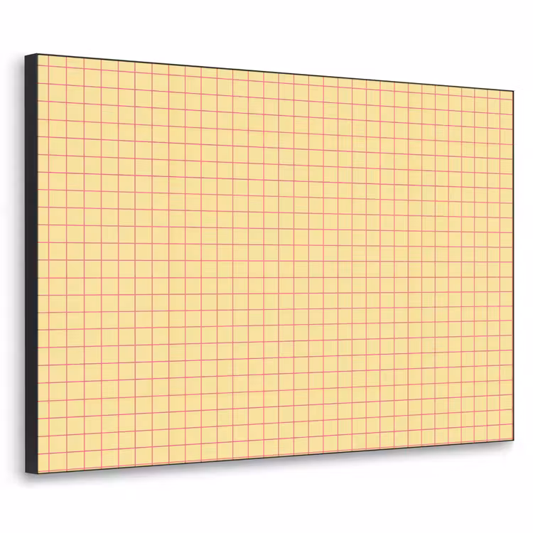 Art Frame - Ruitjes - Grid - Minimalistisch - Geel - Roze — 1