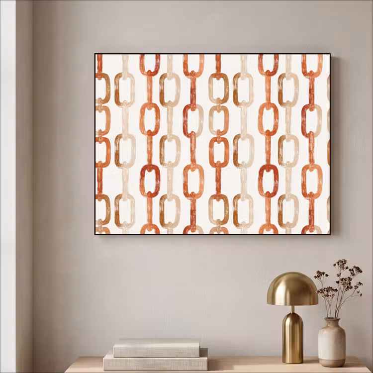 Art Frame - Schakels - Patroon - Aquarel - Terracotta — 3