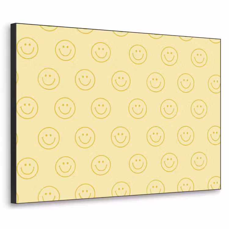 Art Frame - Smileys - Patroon - Retro - Zachtgeel — 1