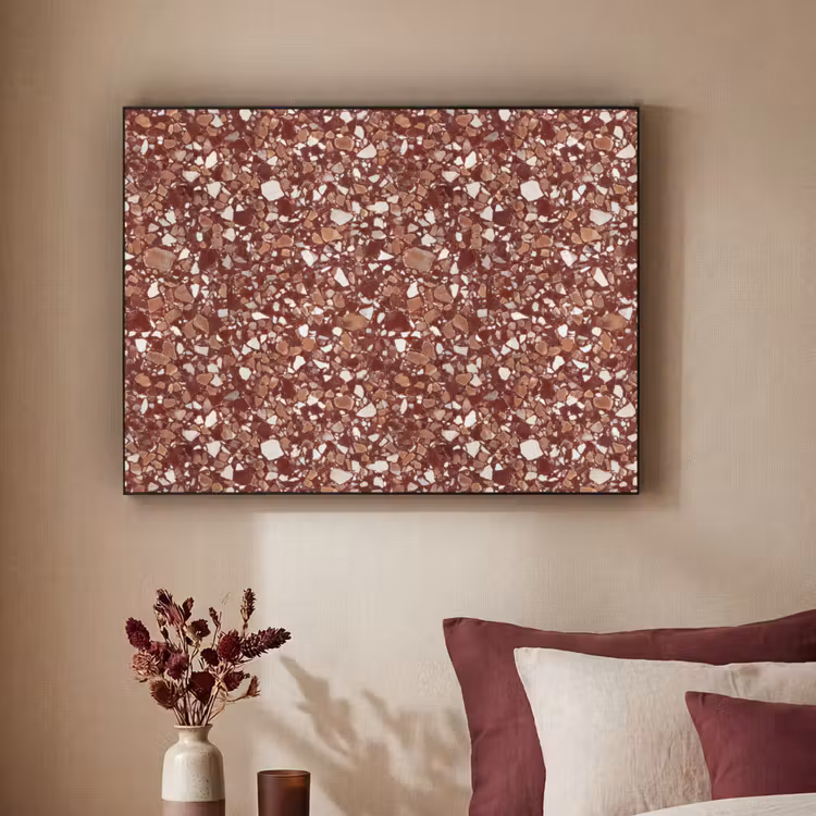 Art Frame - Terrazzo - Patroon - Steentextuur - Roodbruin — 2