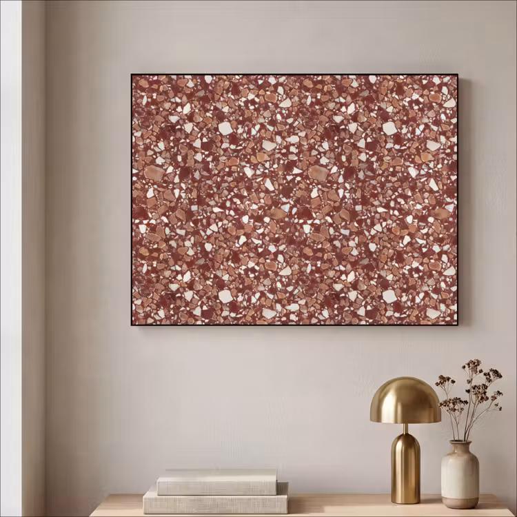 Art Frame - Terrazzo - Patroon - Steentextuur - Roodbruin — 3
