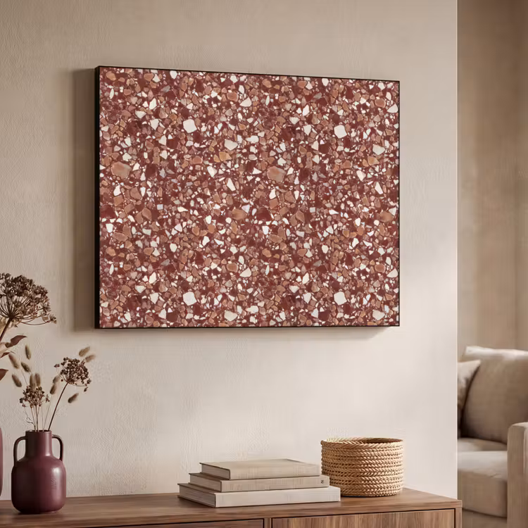 Art Frame - Terrazzo - Patroon - Steentextuur - Roodbruin — 4