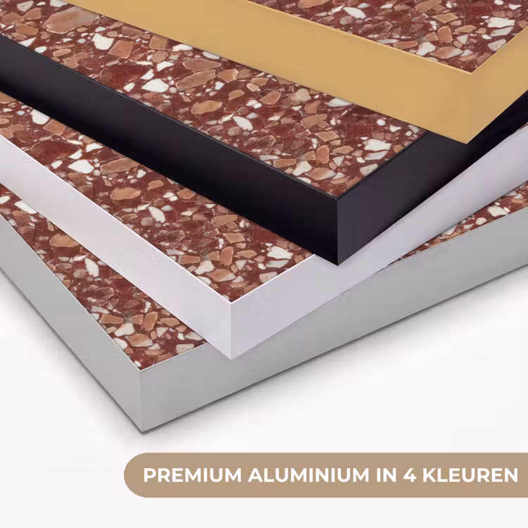 Art Frame - Terrazzo - Patroon - Steentextuur - Roodbruin — 5