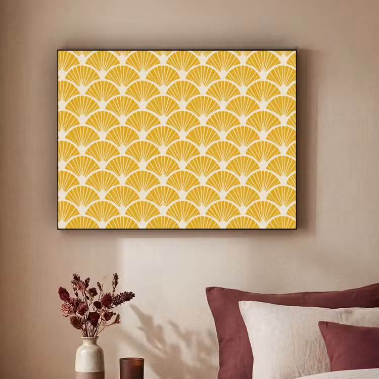 Art Frame - Waaiers - Art Deco - Retro - Okergeel — 2