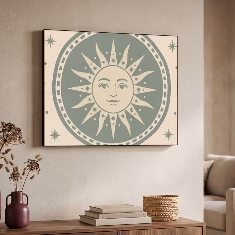 Art Frame - Zon - Sterren - Astrologie - Vintage - Groen — 4