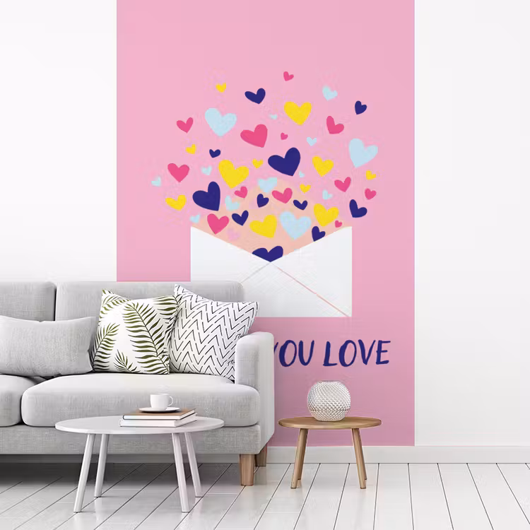 Behang - Envelop - Love - Hartjes - Valentijn — 1