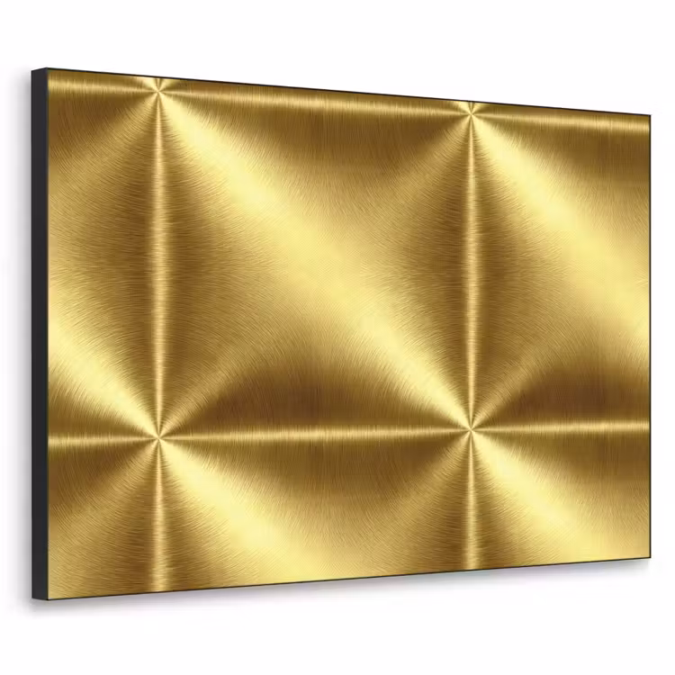 Art Frame - Textuur - Geborsteld Goud - Industrieel - Metallic — 1