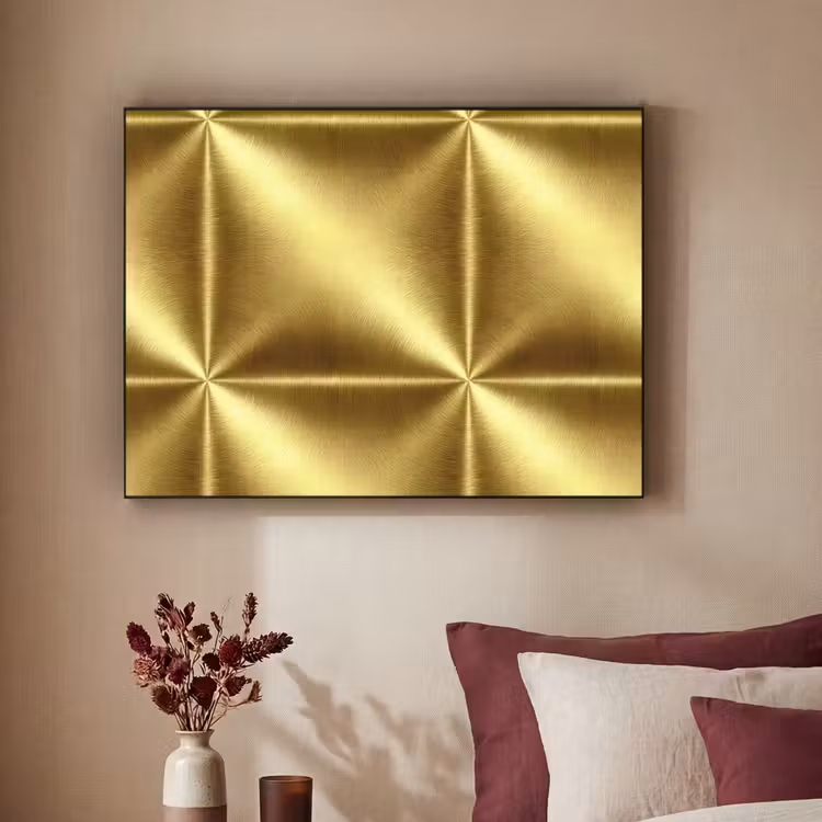 Art Frame - Textuur - Geborsteld Goud - Industrieel - Metallic — 2