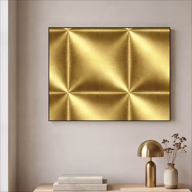 Art Frame - Textuur - Geborsteld Goud - Industrieel - Metallic — 3