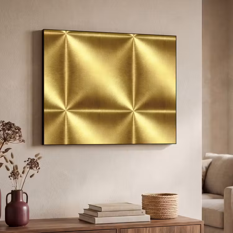 Art Frame - Textuur - Geborsteld Goud - Industrieel - Metallic — 4