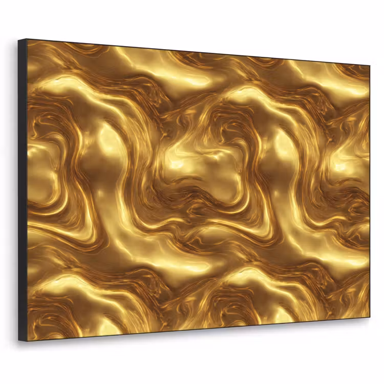 Art Frame - Textuur - Vloeibaar - Organisch - Goud — 1