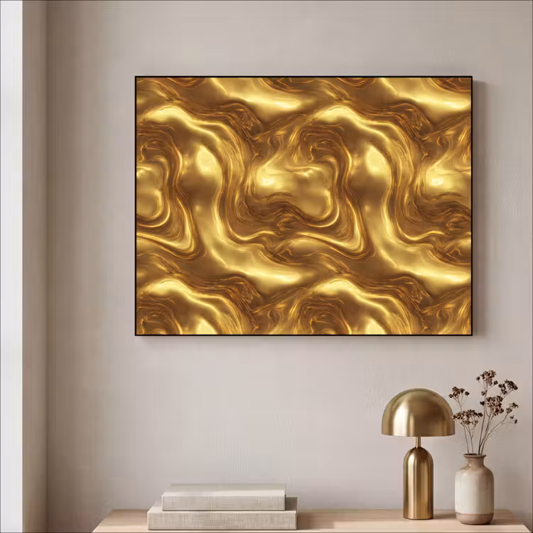 Art Frame - Textuur - Vloeibaar - Organisch - Goud — 3