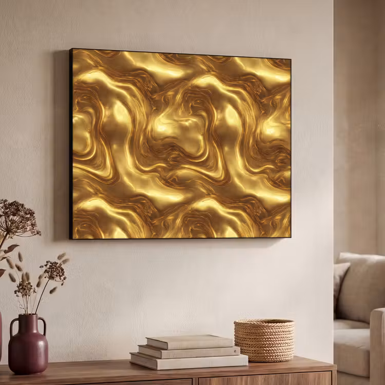 Art Frame - Textuur - Vloeibaar - Organisch - Goud — 4