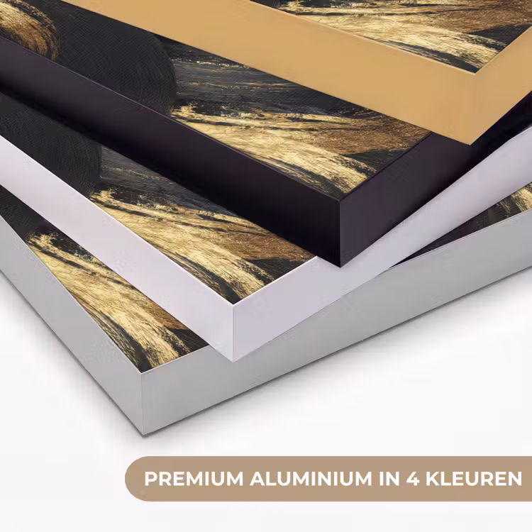 Art Frame - Verfstreken - Abstract - Goud - Zwart — 5