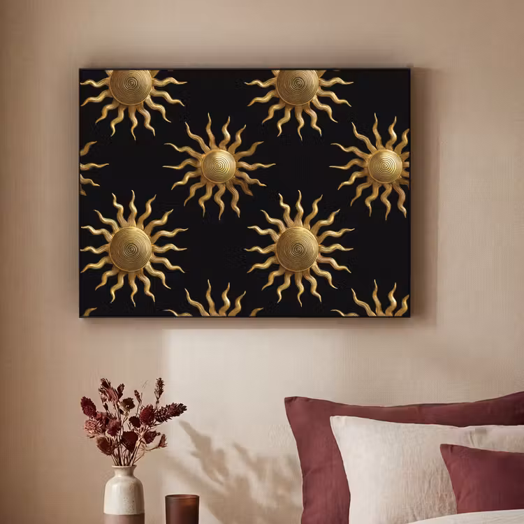 Art Frame - Zon - Patroon - Luxe - Goud - Zwart — 2